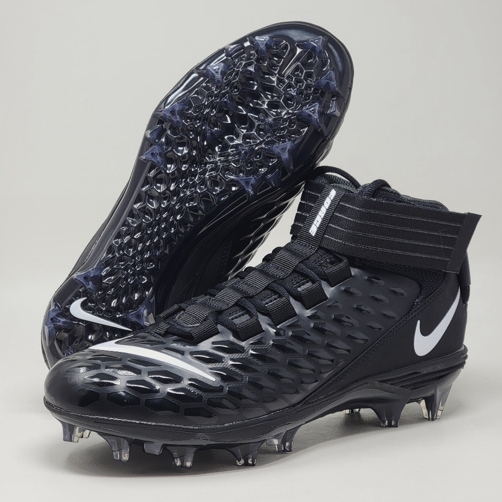Nike Force Savage Pro 2 Football Cleats Men Size 10.5 AH4000-002 Black/White New